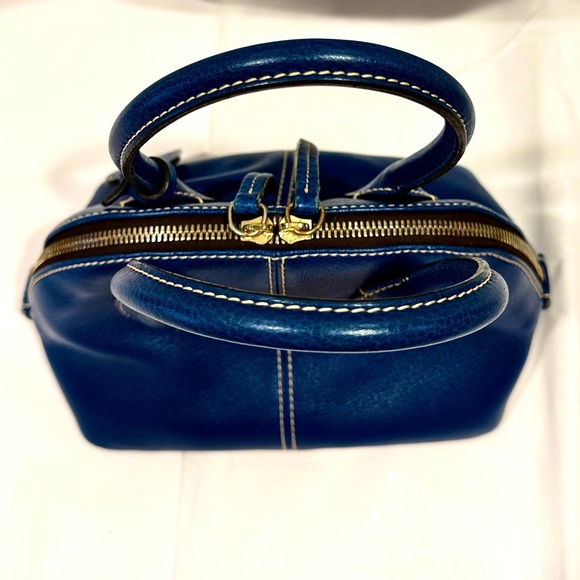 EUC Dooney & Bourke Royal Blue Pebbled Leather Zip Zip Satchel - Picture 10 of 10